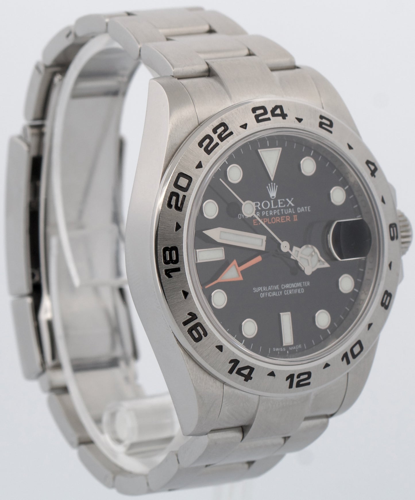 2015 Rolex Explorer II 216570 Black Orange Steel GMT 42mm Watch Box Papers
