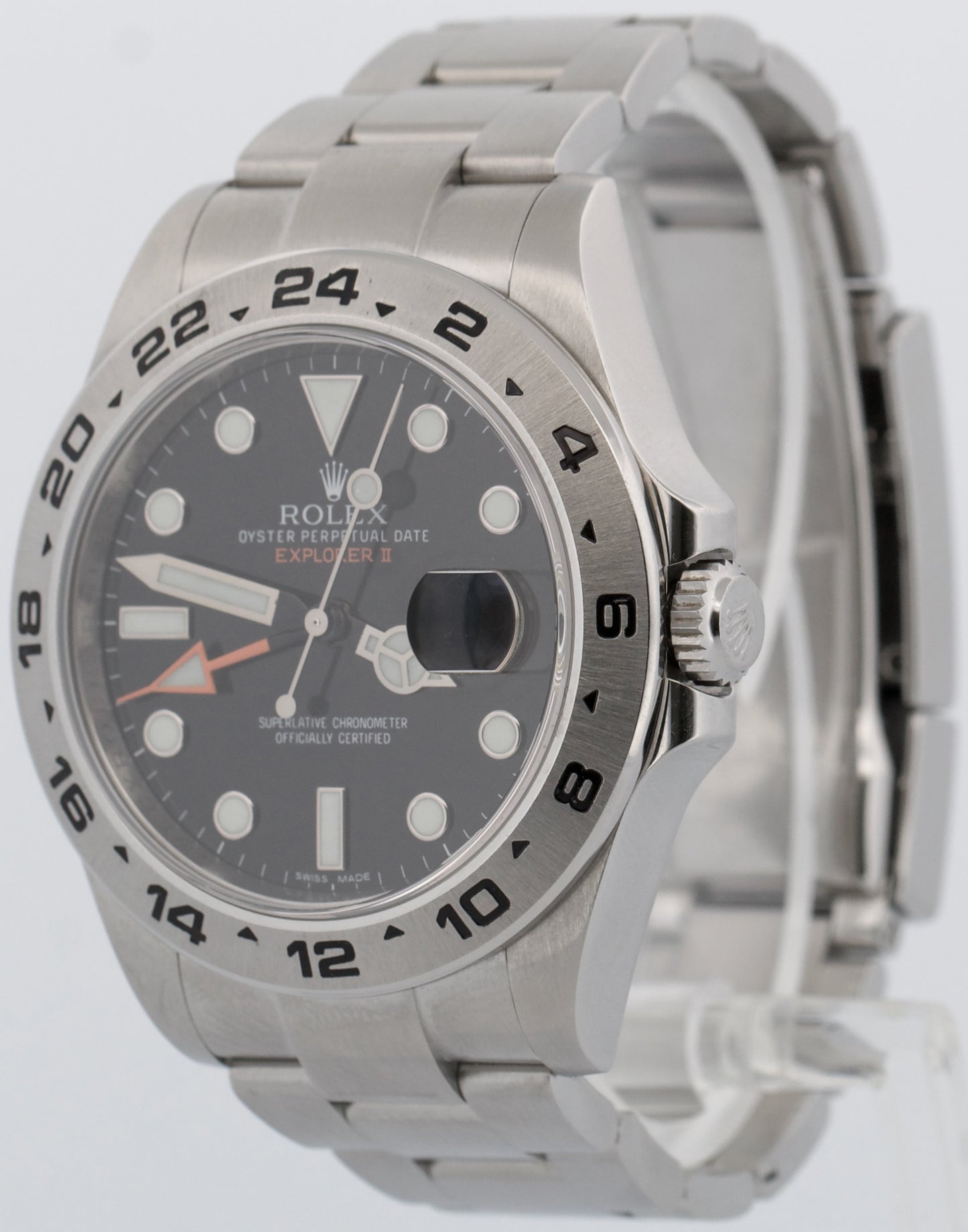 2015 Rolex Explorer II 216570 Black Orange Steel GMT 42mm Watch Box Papers