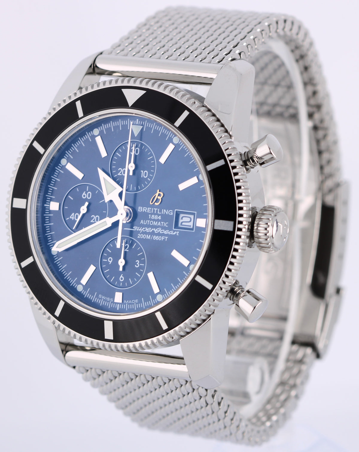 2019 Breitling SuperOcean Heritage A1332024/B908 Black 46mm Watch Box Papers
