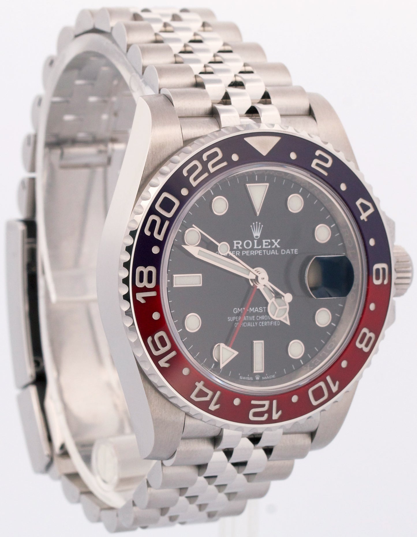2020 PAPERS Rolex GMT-Master II PEPSI Blue Red 40mm JUBILEE 126710 BLRO BOX