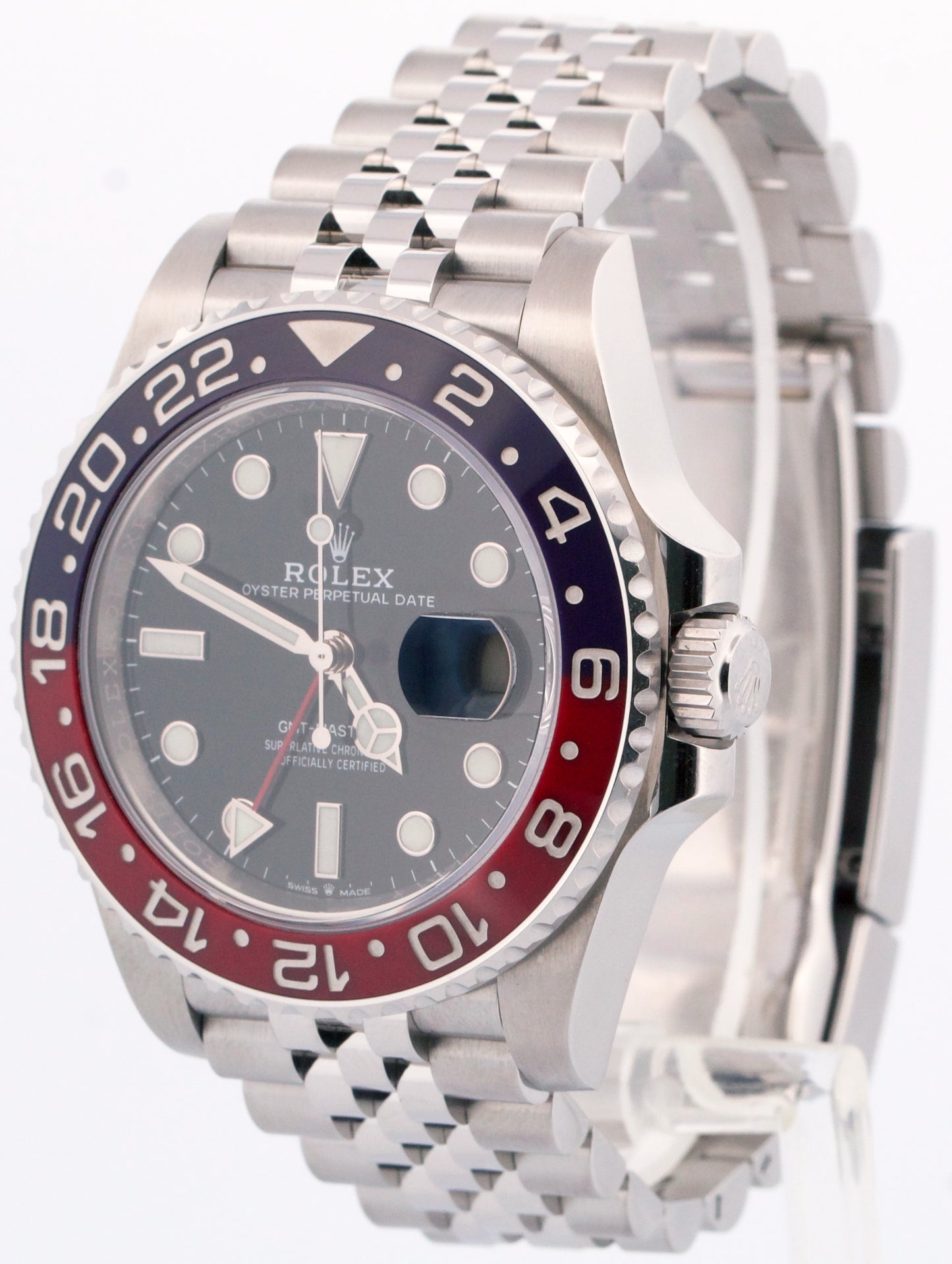 2020 PAPERS Rolex GMT-Master II PEPSI Blue Red 40mm JUBILEE 126710 BLRO BOX