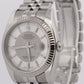PAPERS Rolex DateJust 36mm BULLSEYE Silver Gray Steel JUBILEE 18K Red 116234 BOX