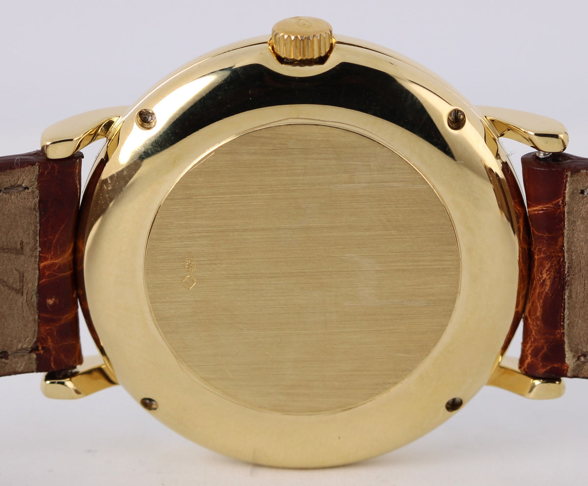 IWC Portofino IW3513-27 18k Yellow Gold White Roman Numeral 34mm Leather Watch