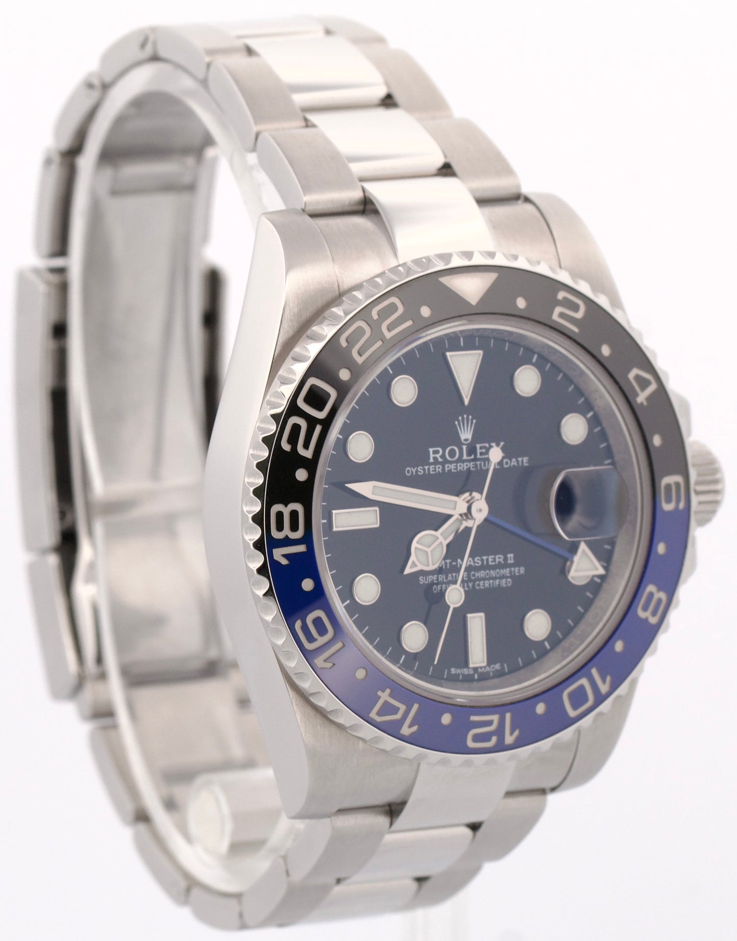 Rolex GMT-Master II BATMAN Blue Black Steel Ceramic OYSTER 40mm 116710 BLNR