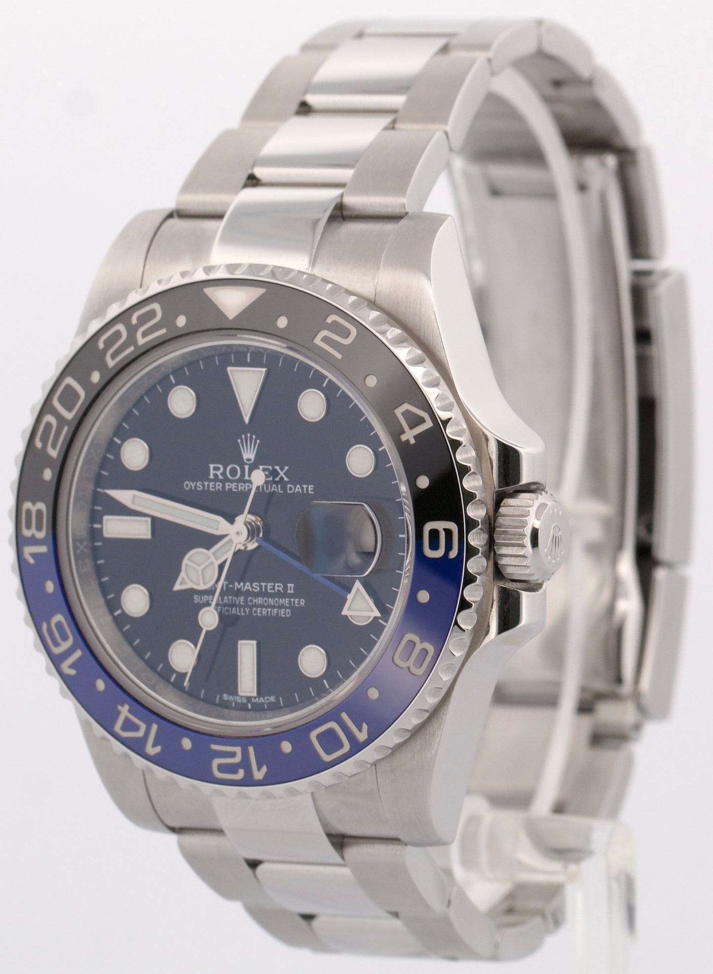 Rolex GMT-Master II BATMAN Blue Black Steel Ceramic OYSTER 40mm 116710 BLNR