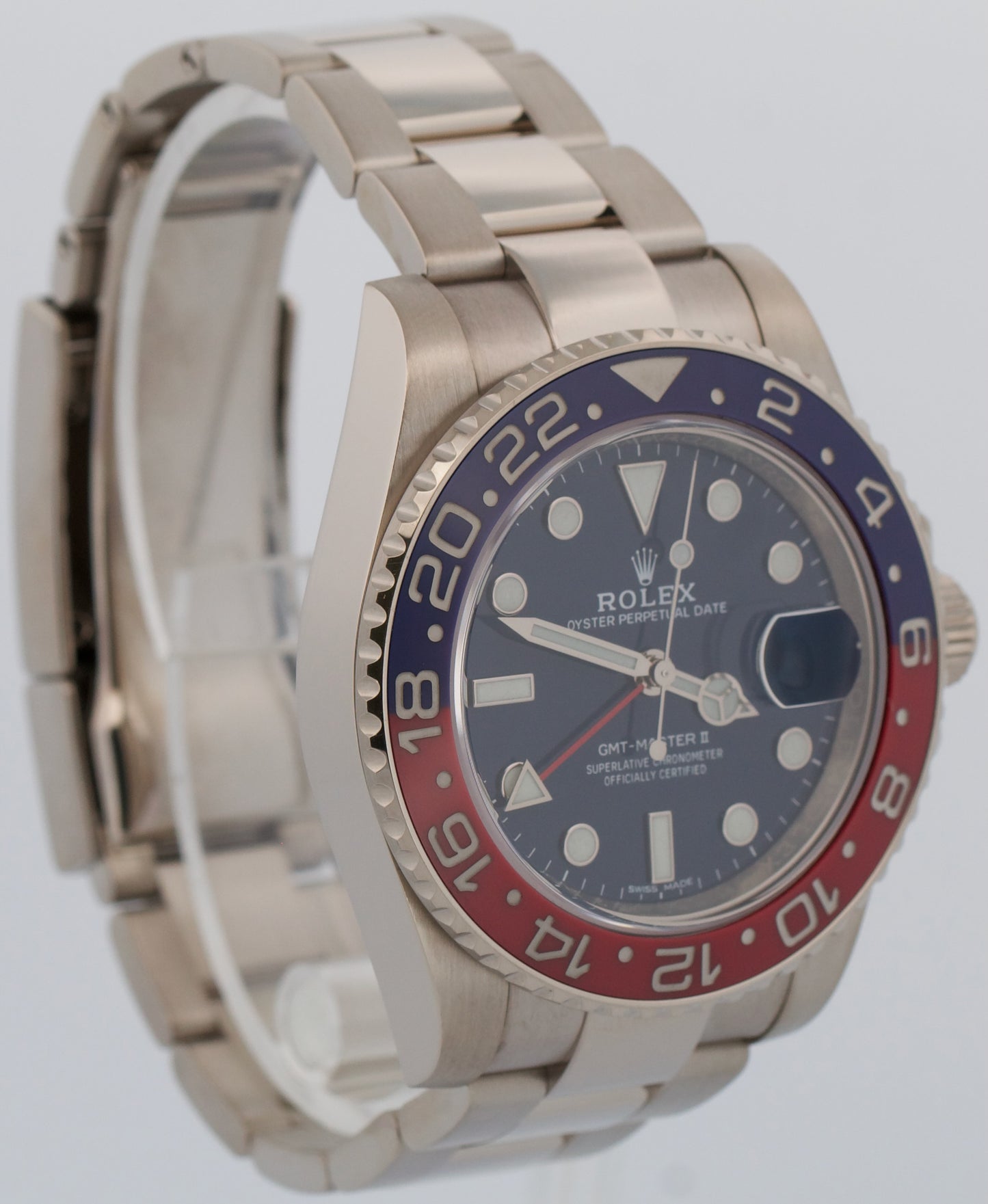 2025 RSC Rolex GMT-Master II 116719 BLRO Pepsi Blue Red 18K Gold Box Papers