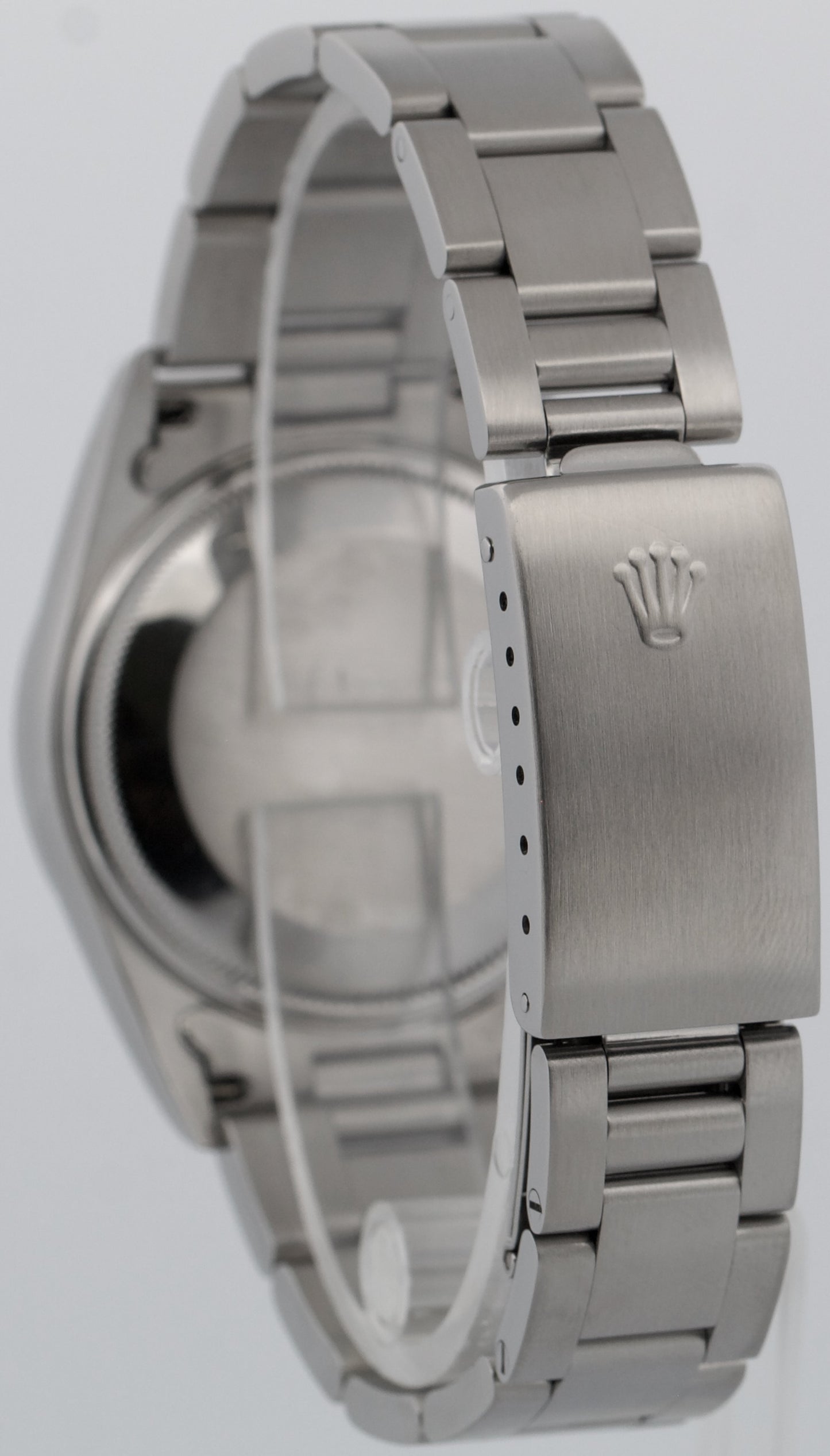 1999 Rolex Oyster Perpetual Air-King 14000 Silver Dominos Steel 34mm Watch