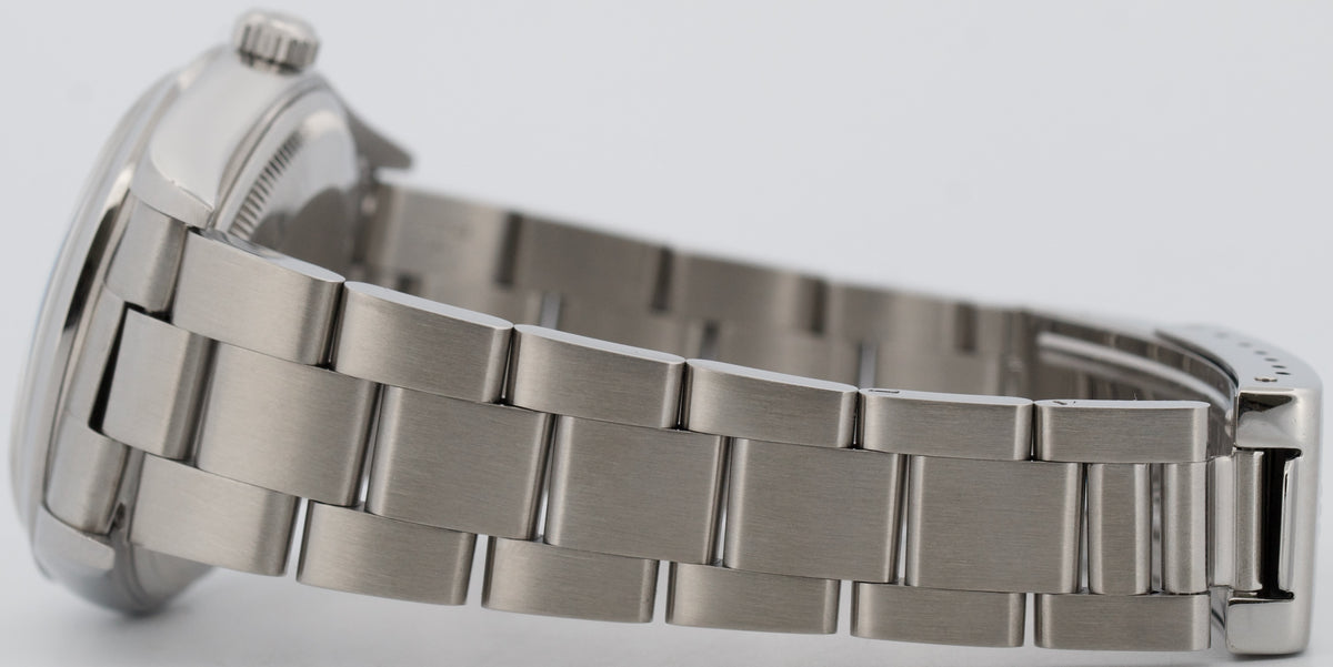 1999 Rolex Oyster Perpetual Air-King 14000 Silver Dominos Steel 34mm Watch