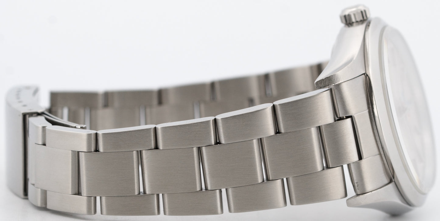 1999 Rolex Oyster Perpetual Air-King 14000 Silver Dominos Steel 34mm Watch