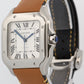 2026 SERVICE Cartier Santos Mid-Size PAPERS 35mm Steel Leather WSSA0029 4075 BOX