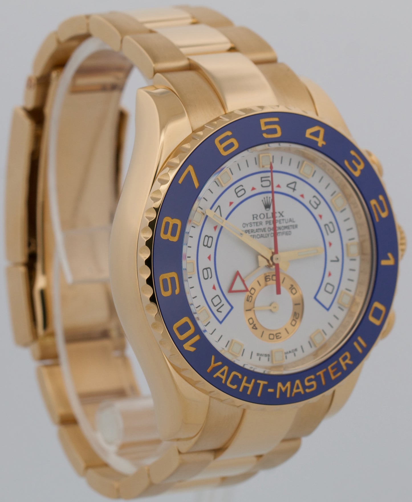 Rolex Yacht-Master II 116688 White 18K Yellow Gold Blue Regatta Ceramic YM2 44mm