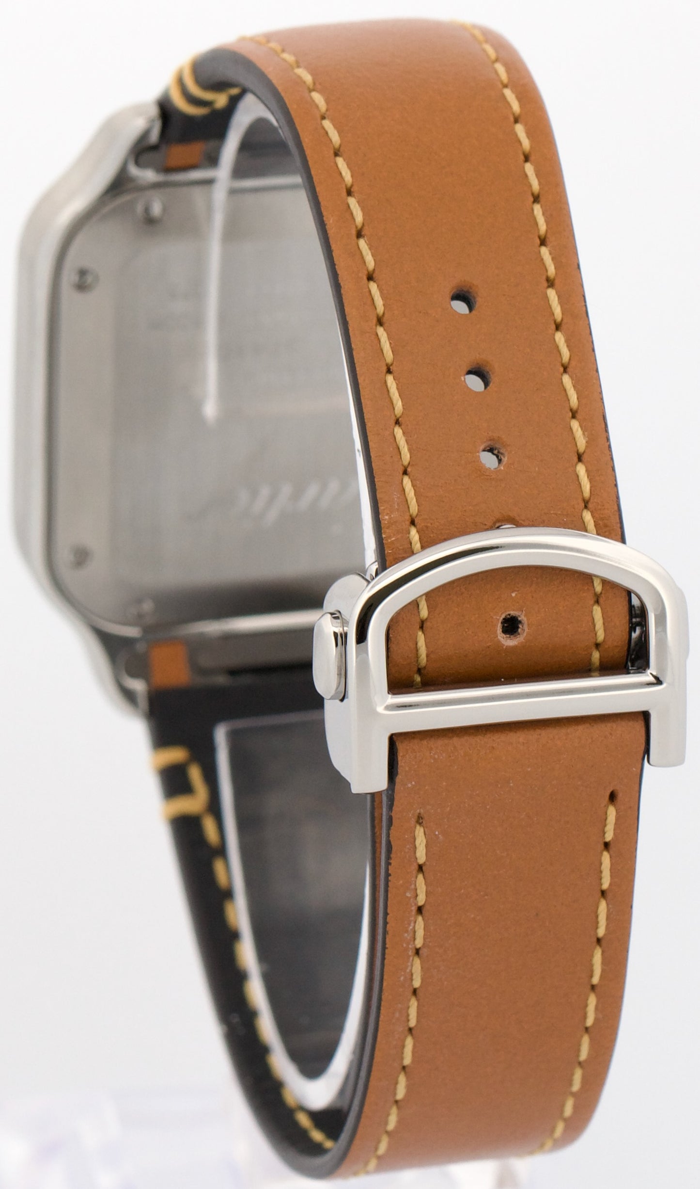 2026 SERVICE Cartier Santos Mid-Size PAPERS 35mm Steel Leather WSSA0029 4075 BOX