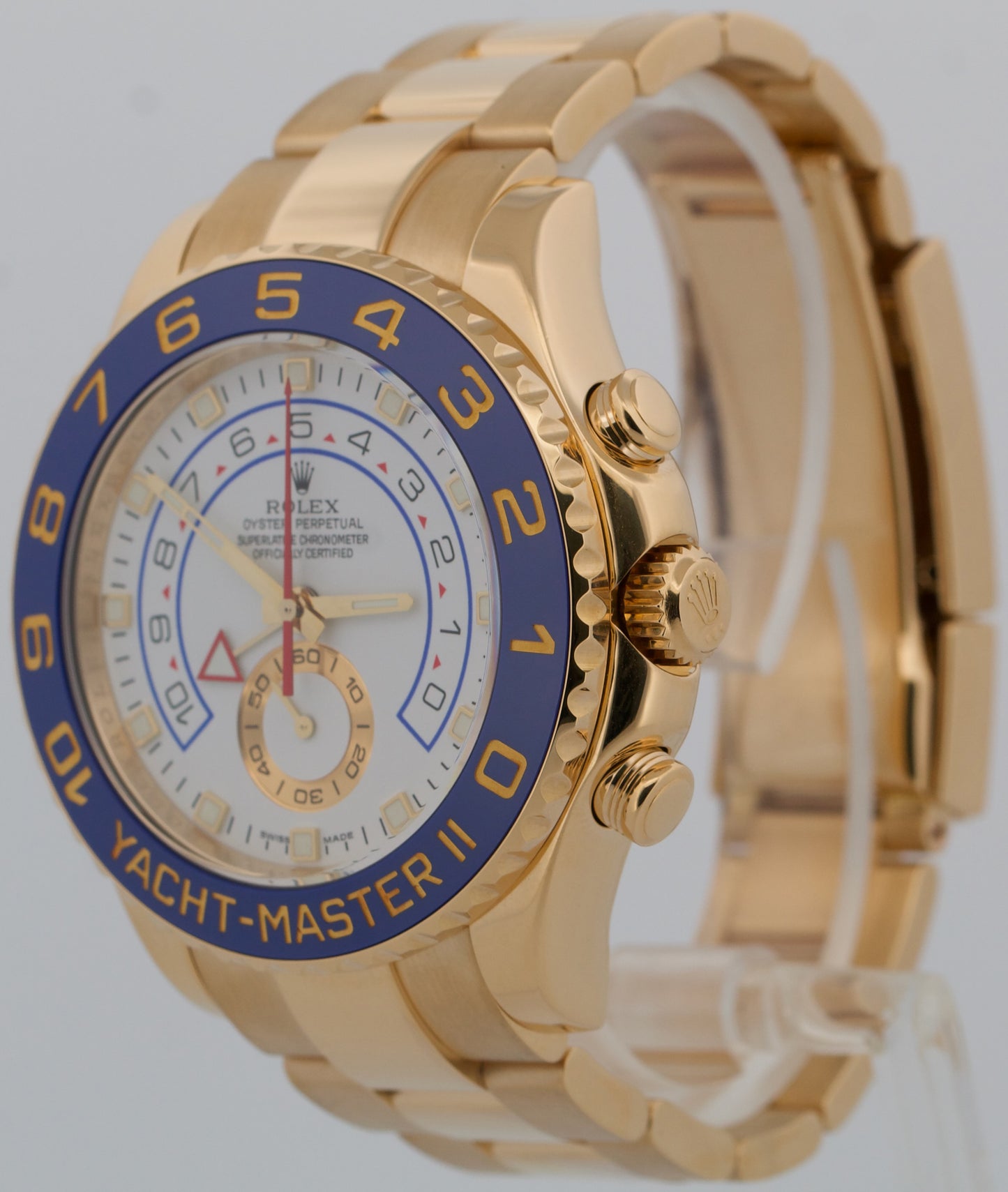 Rolex Yacht-Master II 116688 White 18K Yellow Gold Blue Regatta Ceramic YM2 44mm