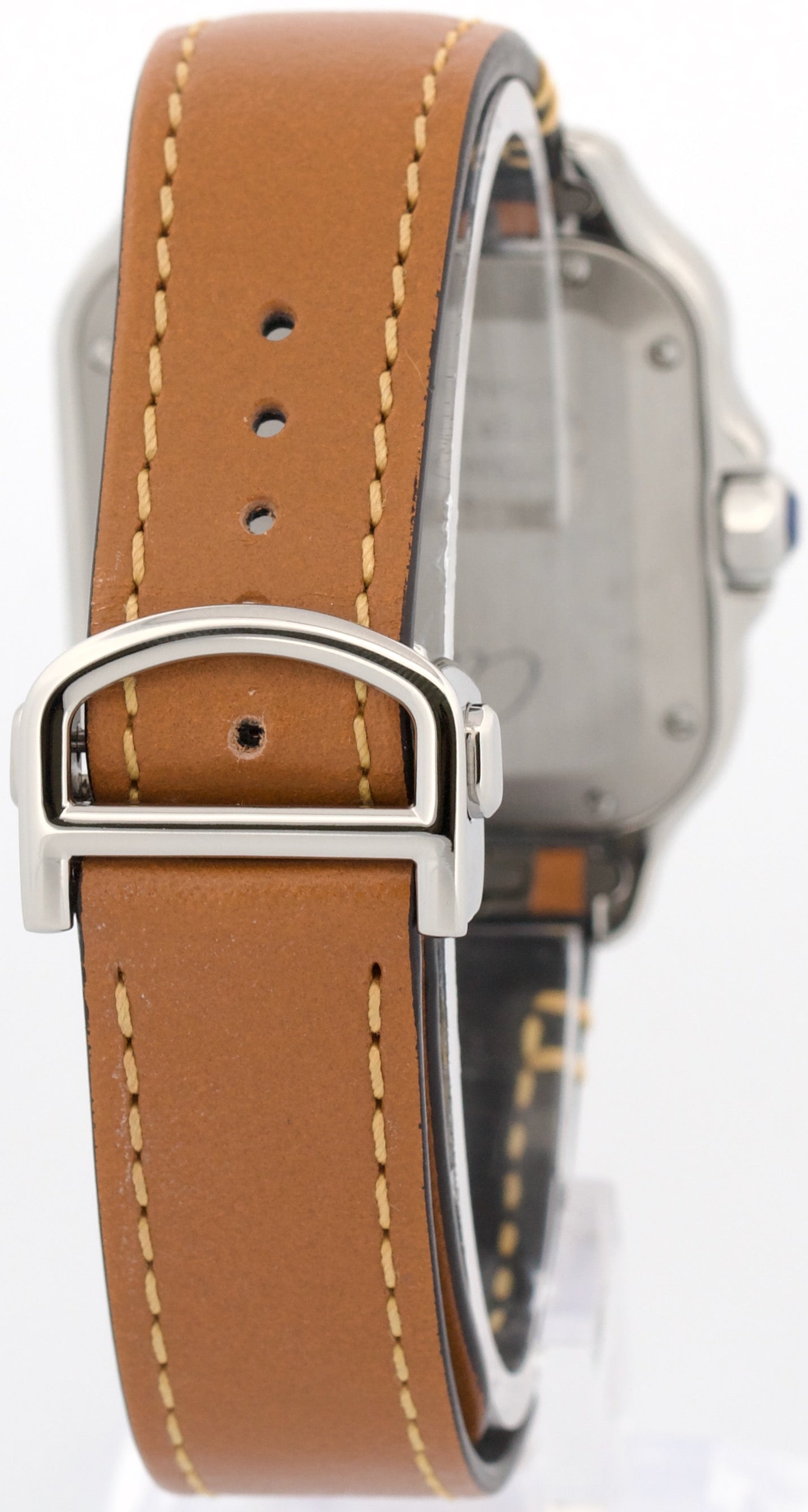 2026 SERVICE Cartier Santos Mid-Size PAPERS 35mm Steel Leather WSSA0029 4075 BOX