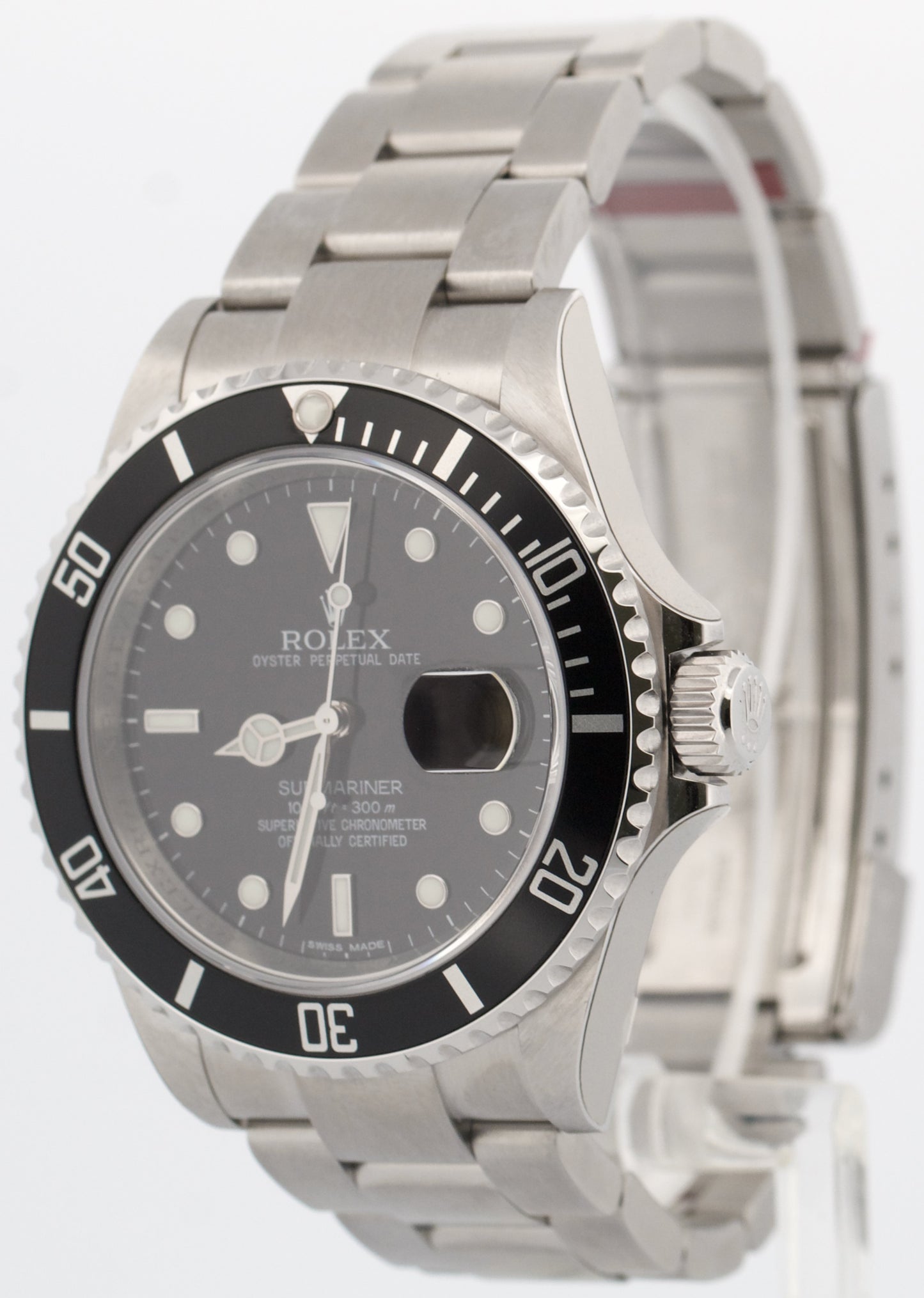 NEW STICKERED Rolex Submariner Date BLACK Steel 40mm RANDOM SERIAL Watch 16610