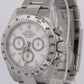 NOS STICKERED PAPERS Rolex Daytona Cosmograph WHITE Stainless 40mm 116520 BOX