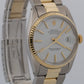 1979 Rolex DateJust 16013 White 18K Yellow Gold Steel Fluted Oyster 36mm Watch