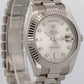 Rolex Day-Date II Presidential FACTORY SILVER DIAMOND 18K White Gold 41mm 218239