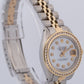 Ladies Rolex DateJust 26mm MOP DIAMOND 18K Gold Steel Two-Tone JUBILEE 6916