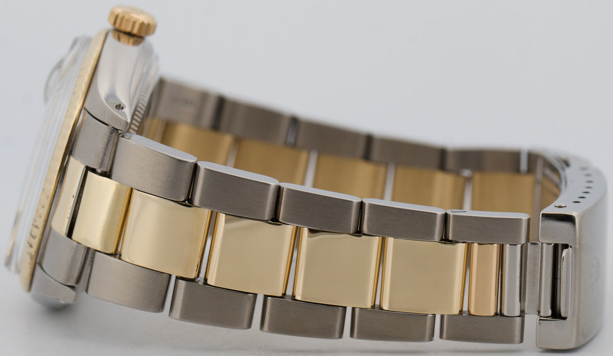 1979 Rolex DateJust 16013 White 18K Yellow Gold Steel Fluted Oyster 36mm Watch