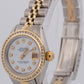 Ladies Rolex DateJust 26mm MOP DIAMOND 18K Gold Steel Two-Tone JUBILEE 6916