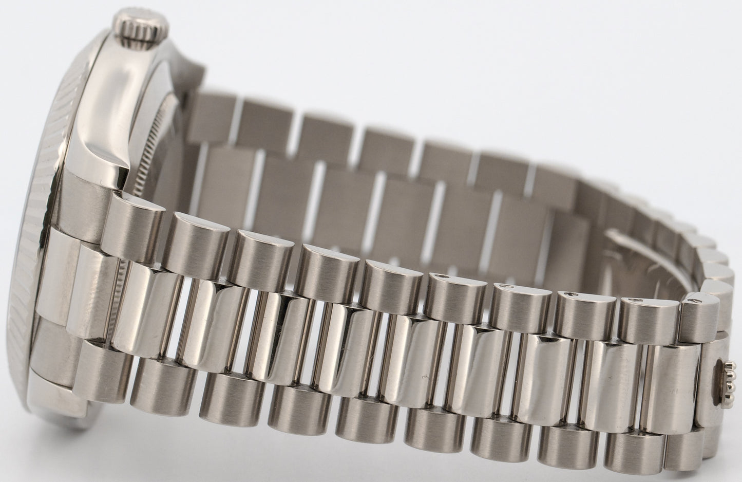 Rolex Day-Date II Presidential FACTORY SILVER DIAMOND 18K White Gold 41mm 218239