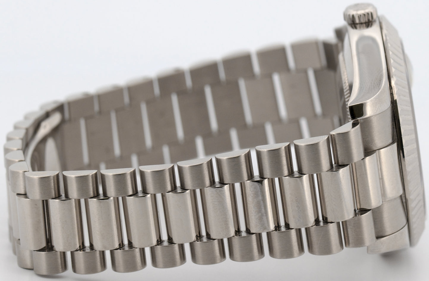 Rolex Day-Date II Presidential FACTORY SILVER DIAMOND 18K White Gold 41mm 218239