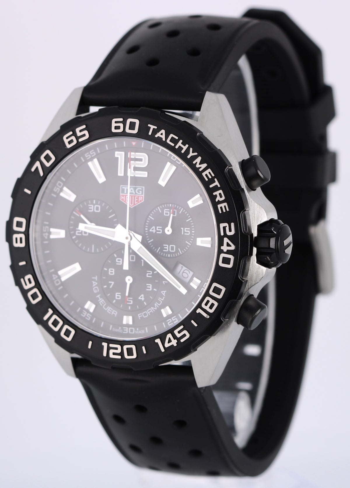 Tag Heuer Formula 1 Chronograph CAZ1010.FT8024 Black 43mm Quartz Watch Box Paper