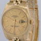 VINTAGE Rolex Oyster Perpetual Date 34mm CHAMPAGNE 14K Yellow Gold JUBILEE 1503