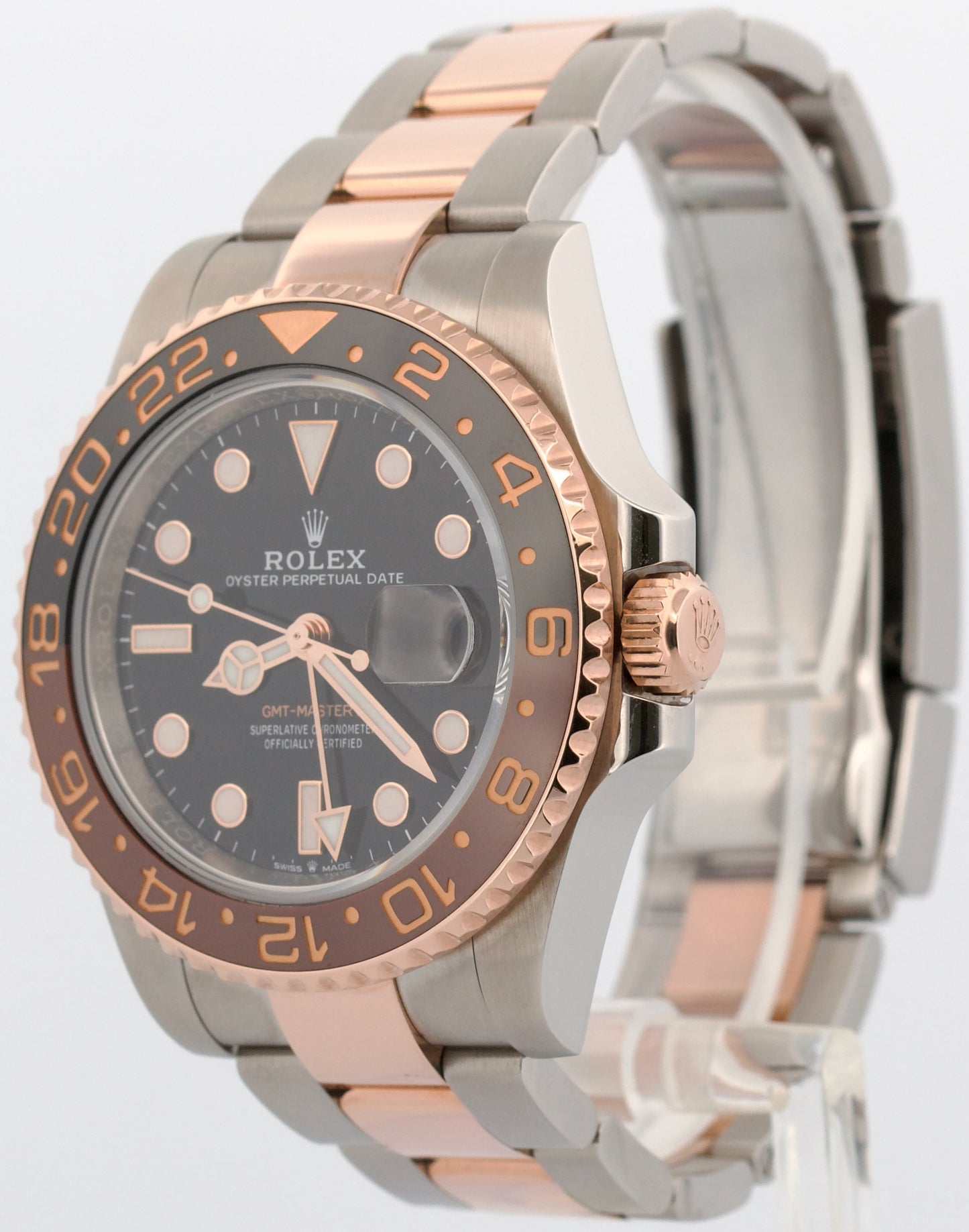 2022 Rolex GMT-Master II ROOT BEER Brown Black 18K Rose Gold 40mm 126711 CHNR