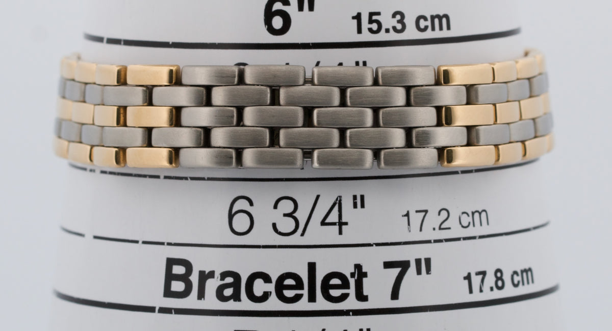 Ladies Cartier Panthere 6692 Three-Row 18K Gold Steel Ivory 22mm Quartz Watch