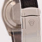 Rolex DateJust BLUE ROMAN 18K White Gold Fluted 36mm Black Leather 116139 Watch