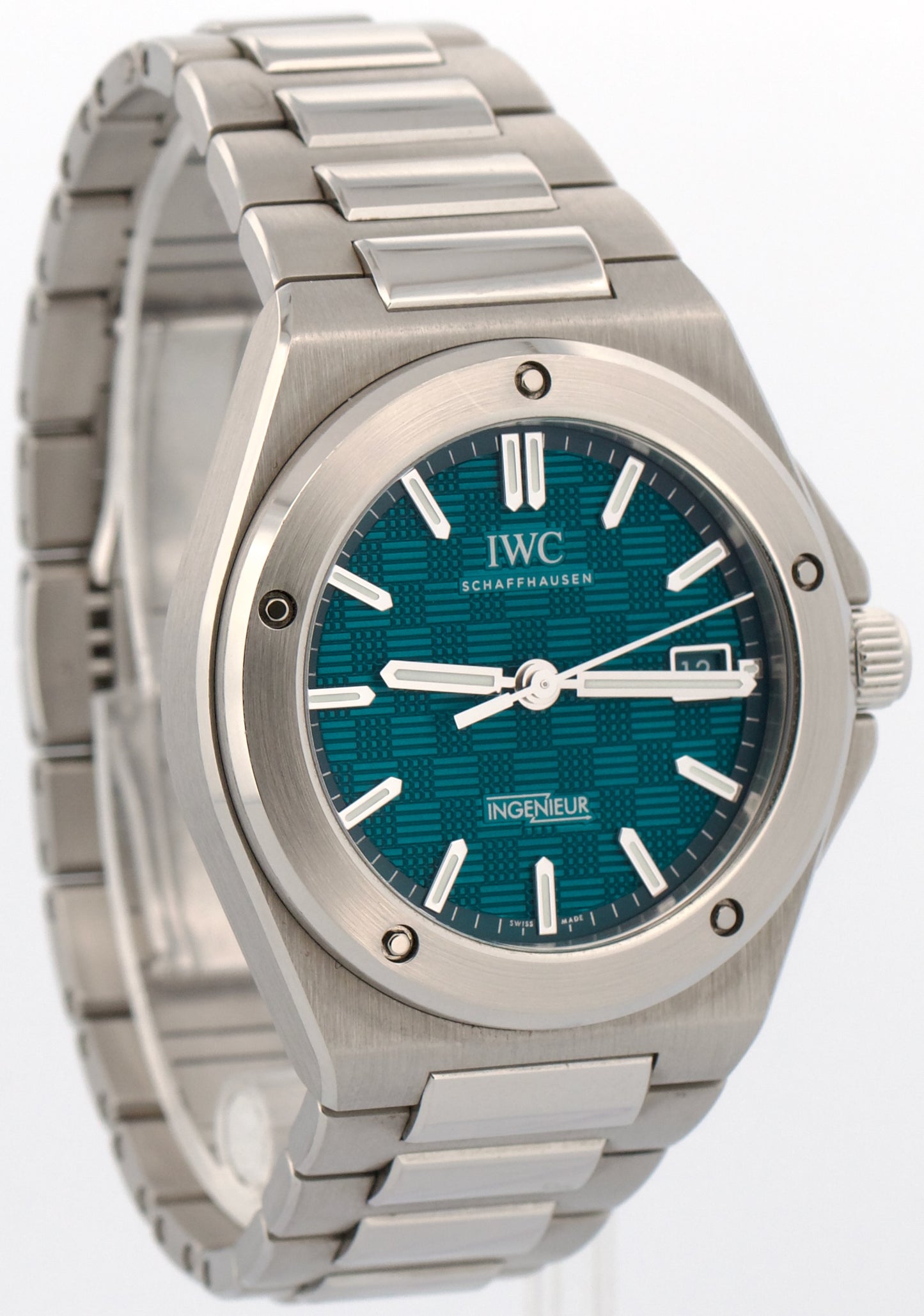 UNPOLISHED 2023 PAPERS IWC Ingenieur Stainless Steel AQUA Teal 40mm IW328903 BOX