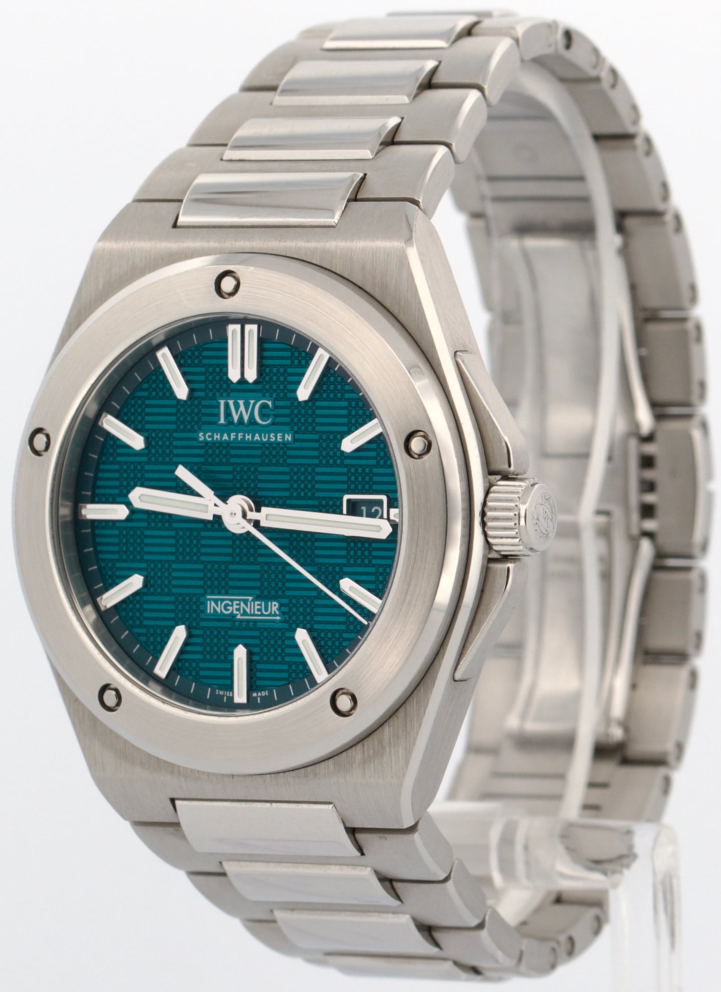 UNPOLISHED 2023 PAPERS IWC Ingenieur Stainless Steel AQUA Teal 40mm IW328903 BOX