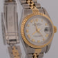 Ladies Rolex DateJust WHITE ROMAN 18K Yellow Gold Stainless 26mm JUBILEE 79173