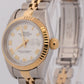 Ladies Rolex DateJust WHITE ROMAN 18K Yellow Gold Stainless 26mm JUBILEE 79173
