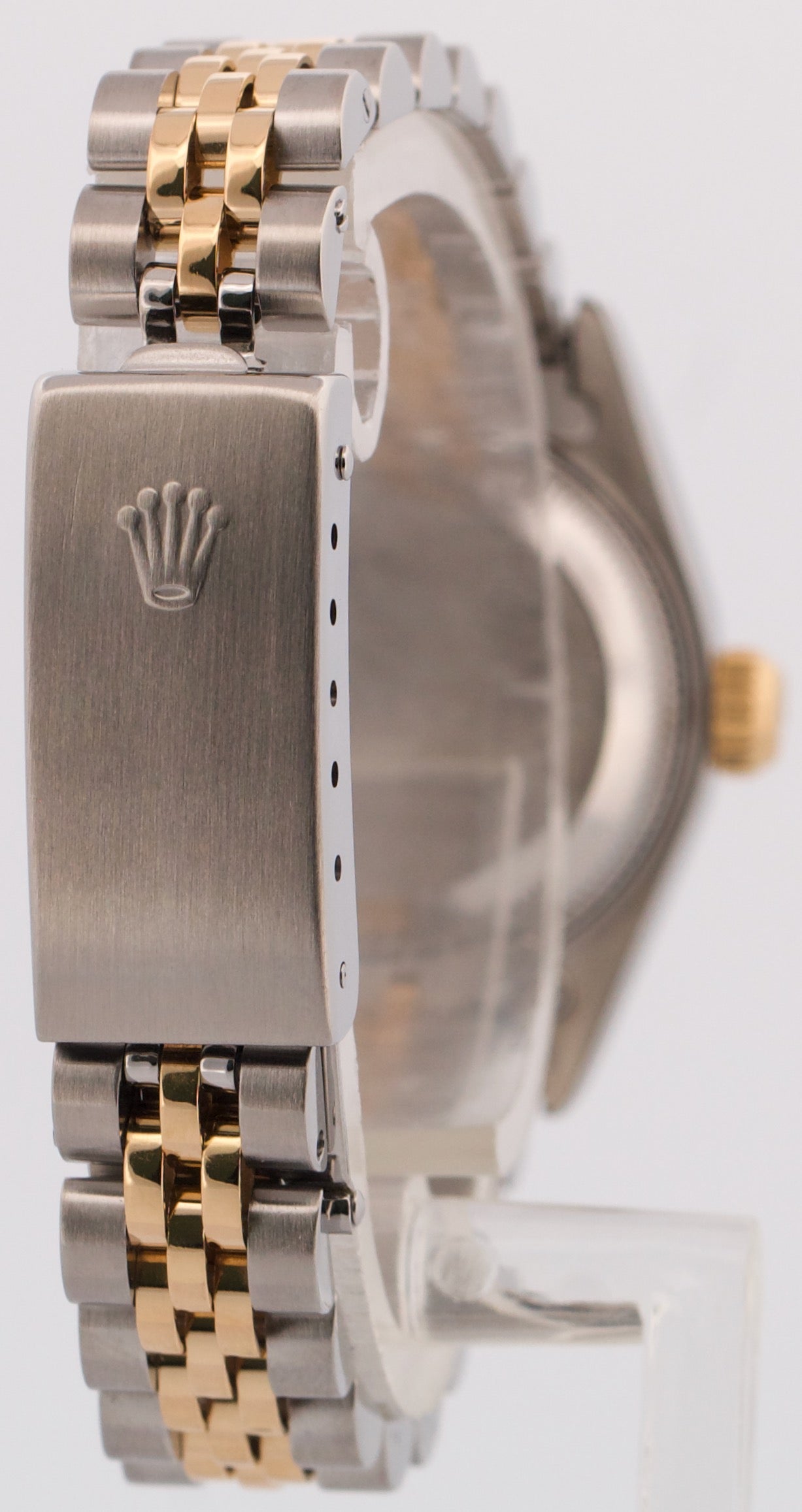 Ladies Rolex DateJust WHITE ROMAN 18K Yellow Gold Stainless 26mm JUBILEE 79173
