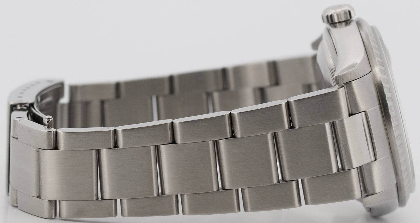 Rolex DateJust 16220 Blue Stainless Steel Engine-Turned Automatic 36mm Watch Box