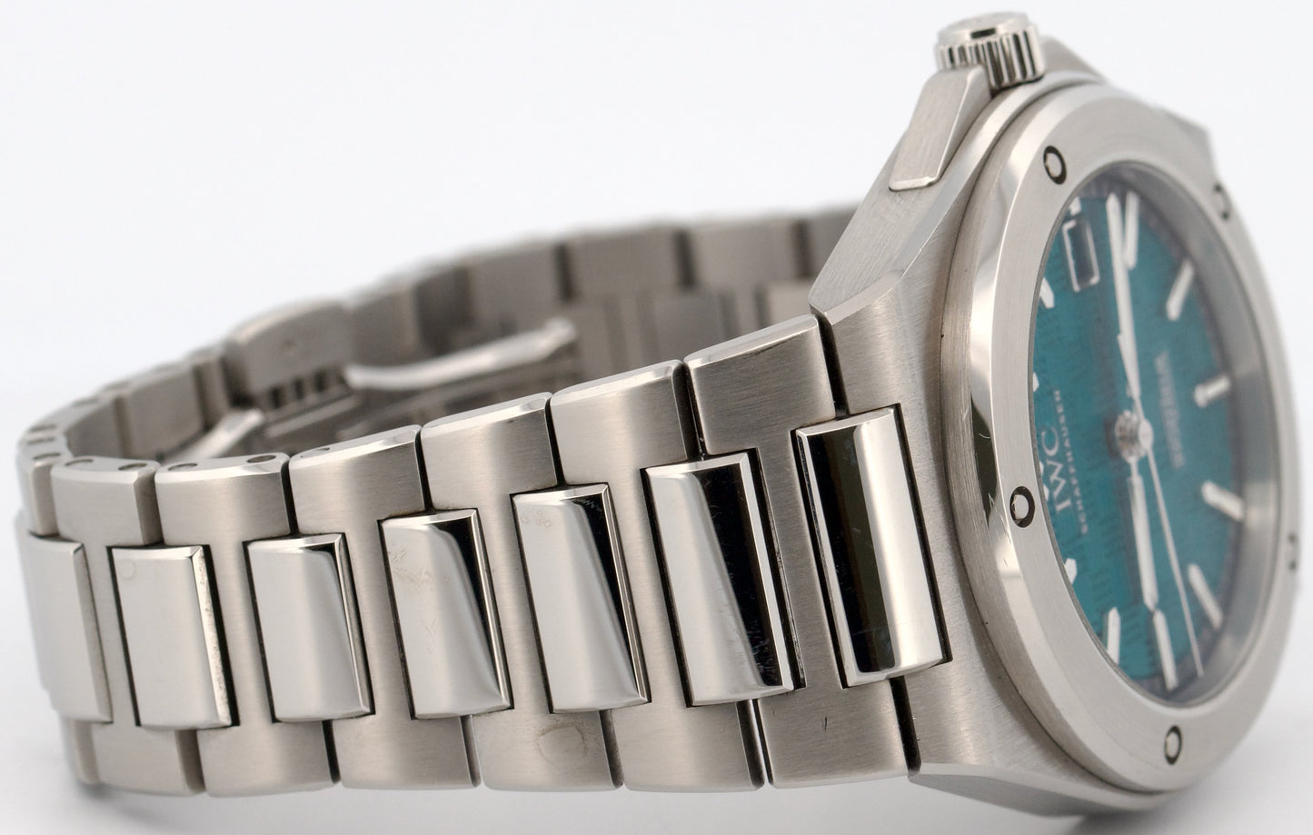 UNPOLISHED 2023 PAPERS IWC Ingenieur Stainless Steel AQUA Teal 40mm IW328903 BOX
