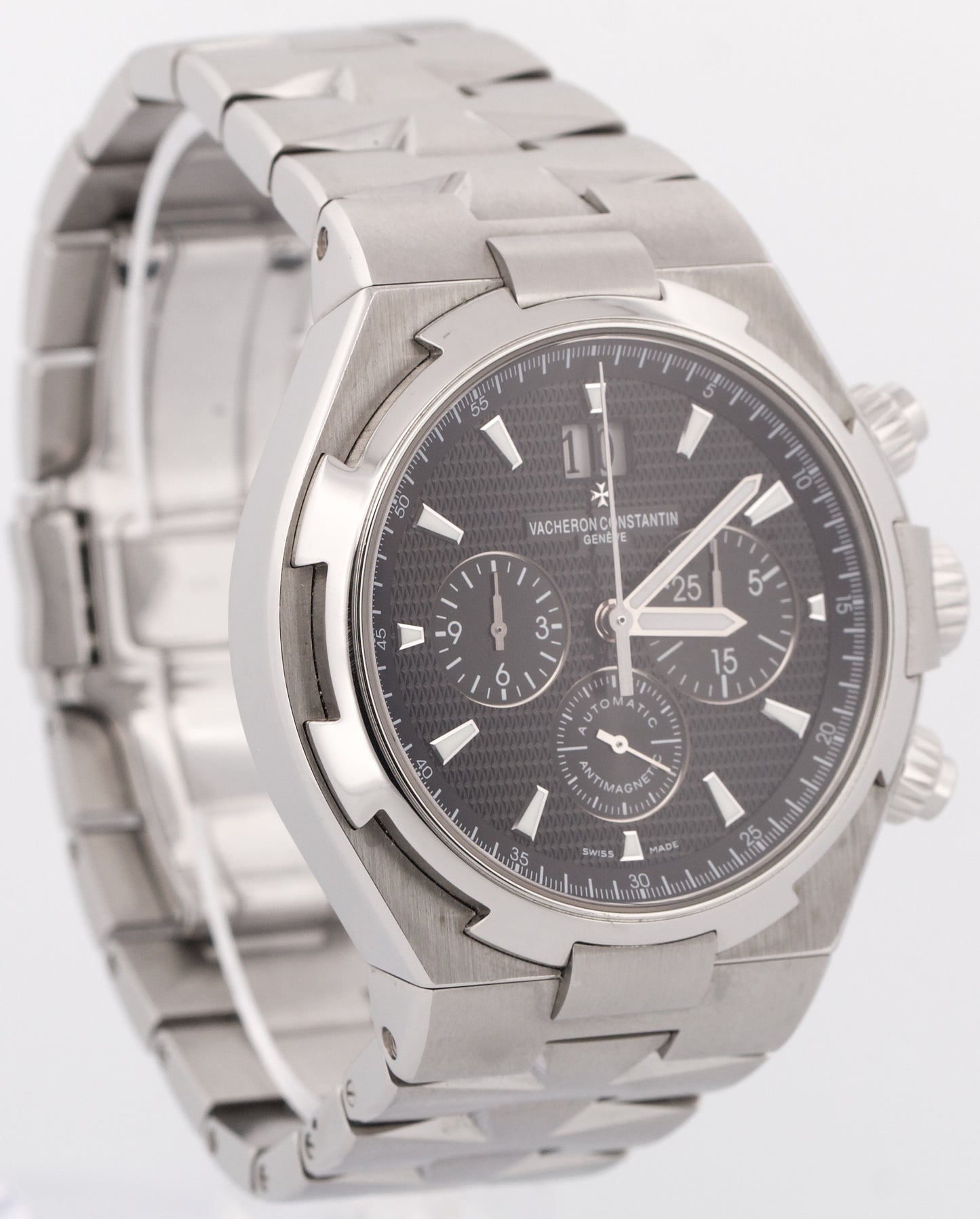 PAPERS Vacheron Constantin Overseas Chronograph BLACK 42mm Stainless 49150 BOX