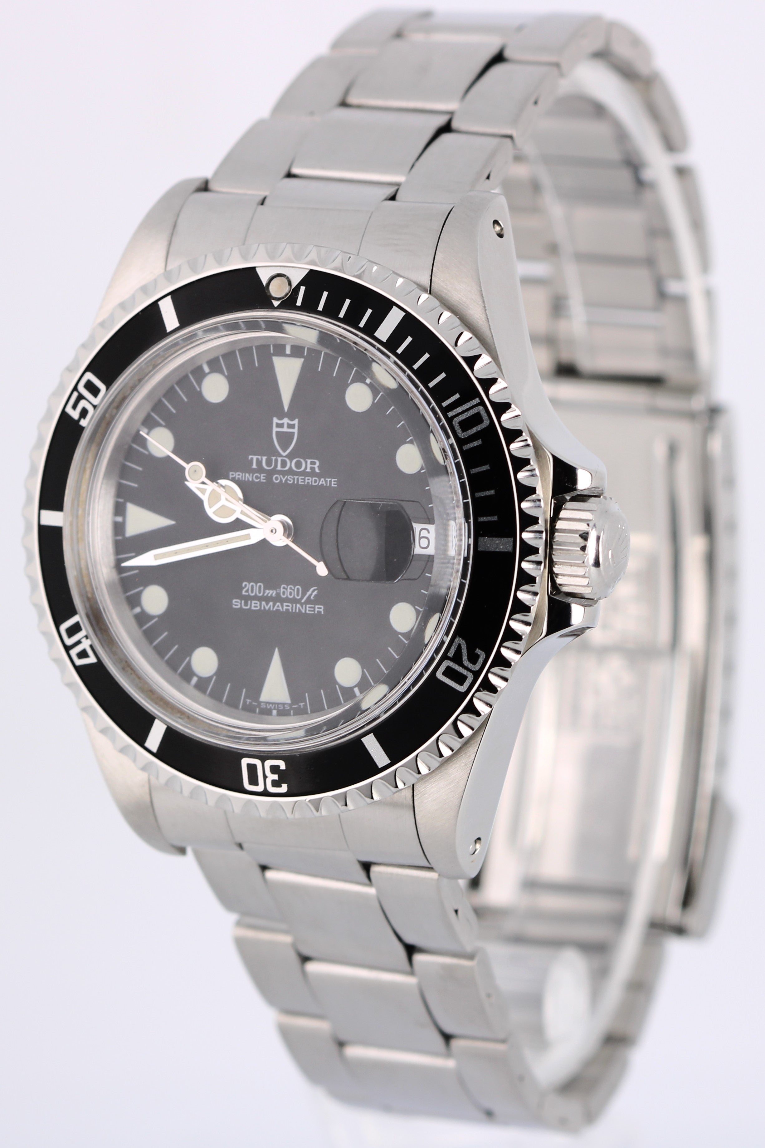 Vintage Tudor Prince Oysterdate Submariner 79090 Black 40mm Steel