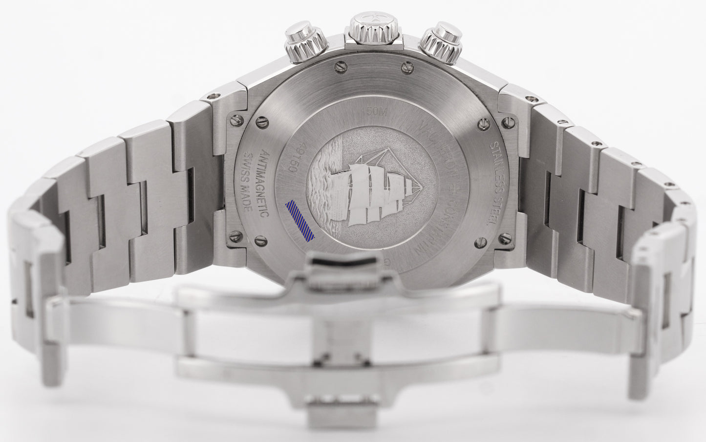 PAPERS Vacheron Constantin Overseas Chronograph BLACK 42mm Stainless 49150 BOX