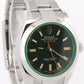 Rolex Milgauss BLACK Orange Stainless Steel 40mm Smooth Green 116400 GV Watch