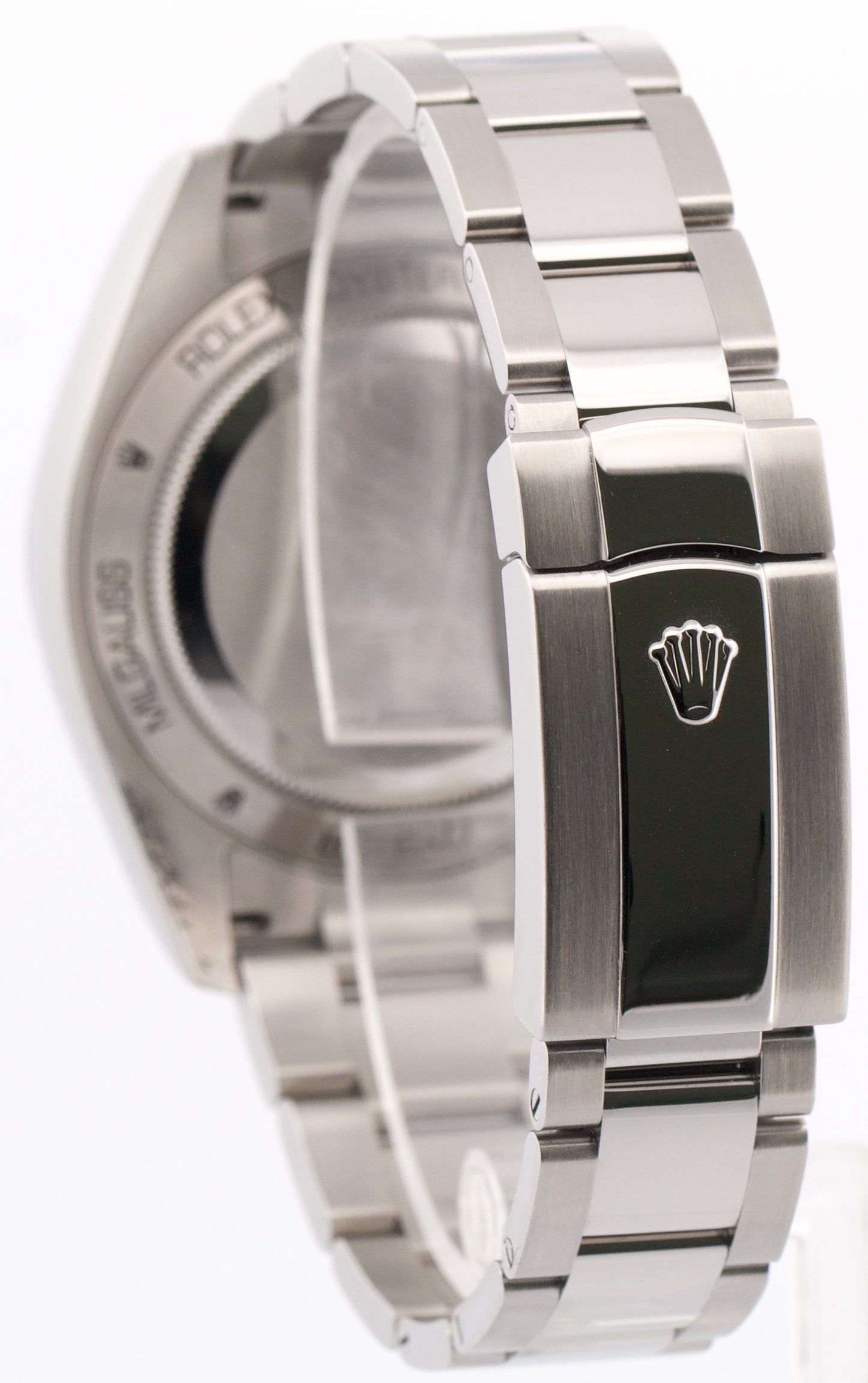 Rolex Milgauss BLACK Orange Stainless Steel 40mm Smooth Green 116400 GV Watch