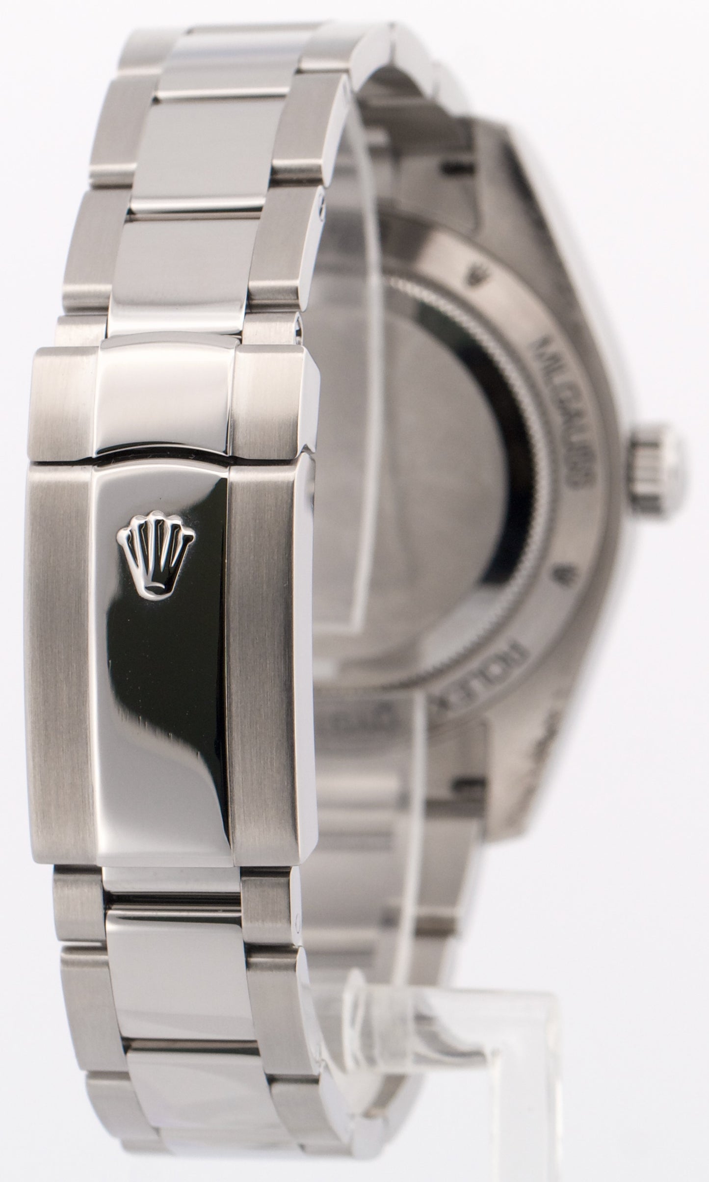 Rolex Milgauss BLACK Orange Stainless Steel 40mm Smooth Green 116400 GV Watch