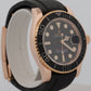 2017 Rolex Yacht-Master 116655 18K Rose Gold Black Oysterflex 40mm Box Papers