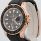 2017 Rolex Yacht-Master 116655 18K Rose Gold Black Oysterflex 40mm Box Papers