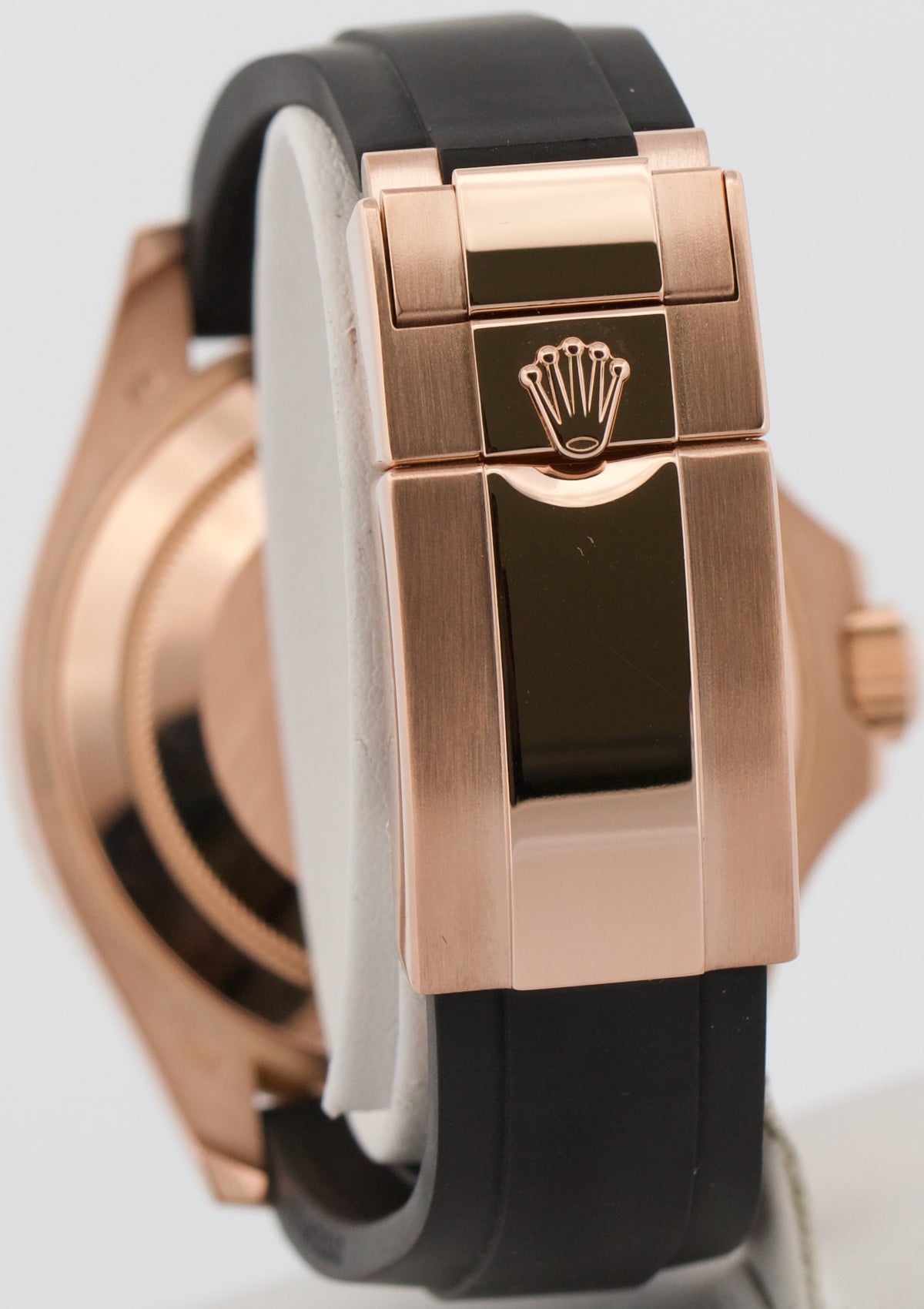 2017 Rolex Yacht-Master 116655 18K Rose Gold Black Oysterflex 40mm Box Papers