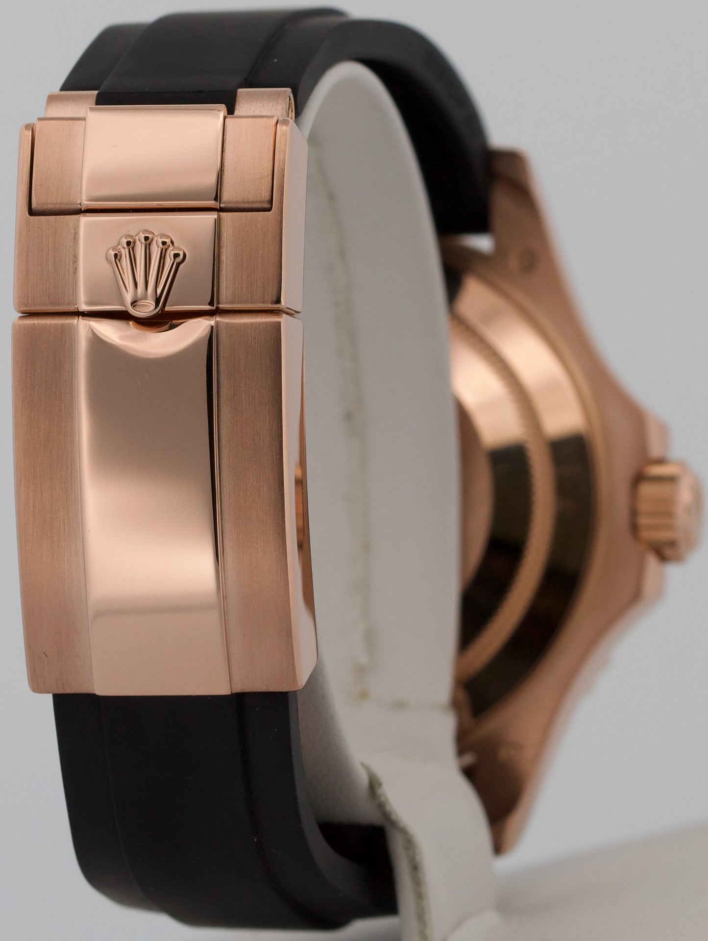 2017 Rolex Yacht-Master 116655 18K Rose Gold Black Oysterflex 40mm Box Papers