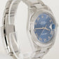 MINT 2022 Rolex DateJust 41 AZZURRO BLUE Steel Oyster 41mm Watch 126300 BOX